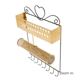 NWT Brushed Gold Hanging Jewelry Holder— Set of 2